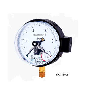 YXC-150（2）ZT轴向磁助电接点压力表（有机表盖）