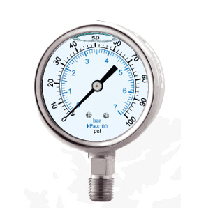Stinless steel pressure gauge (Crimped Type)
