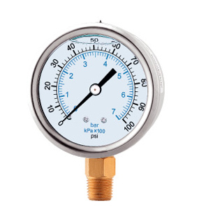 Oil filled pressure gauge (Crimped Type)
